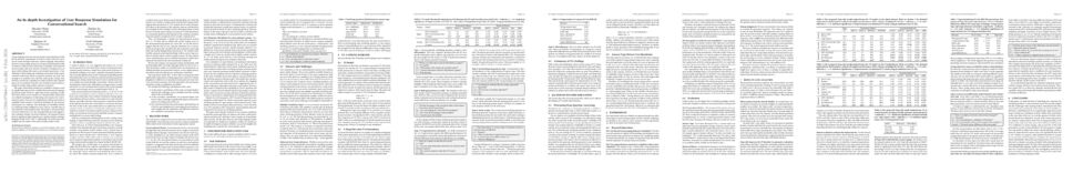 An In-depth Investigation of User Response Simulation for Conversational
Search