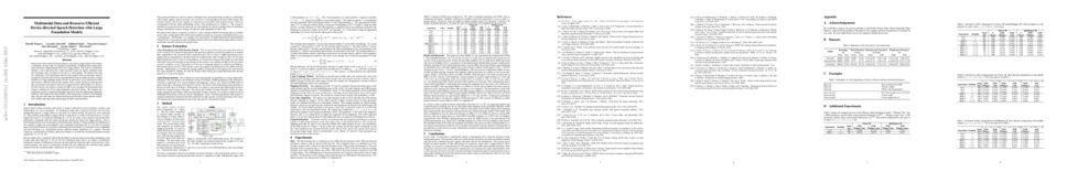 Multimodal Data and Resource Efficient Device-Directed Speech Detection
with Large Foundation Models